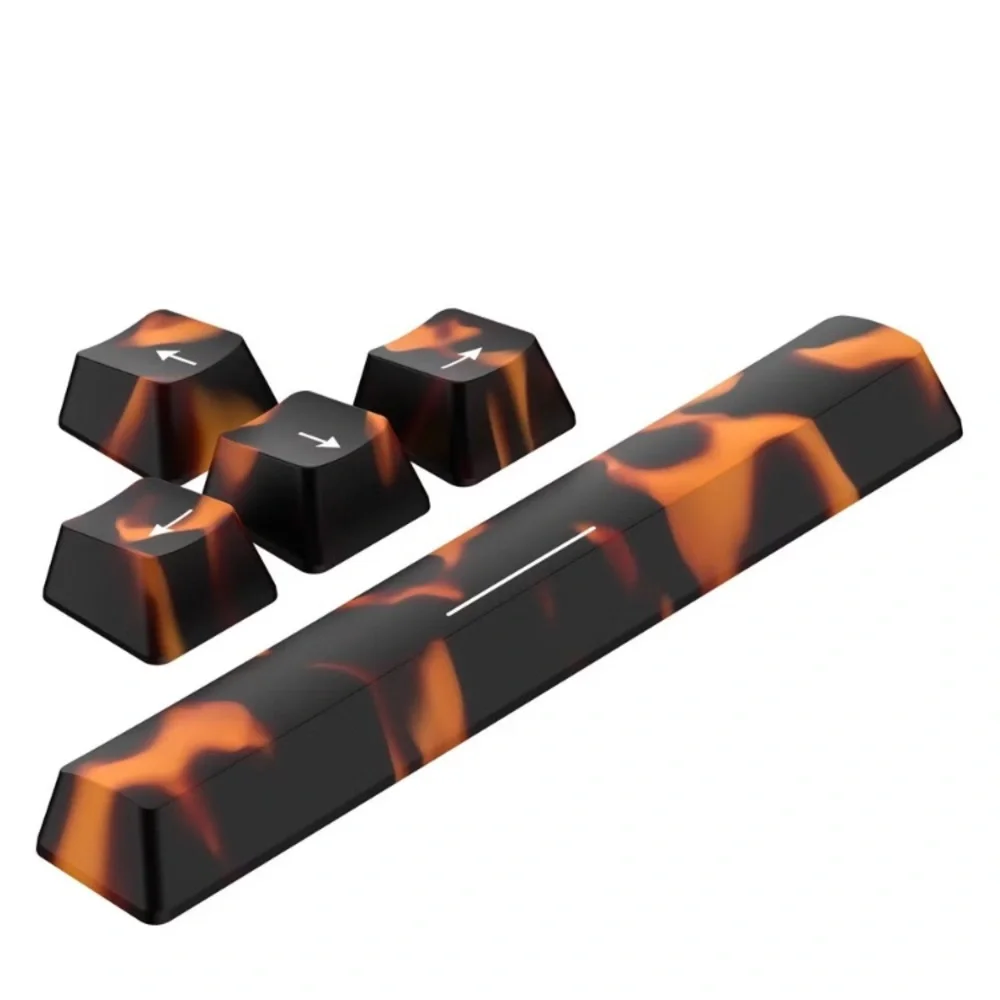 🐢⌨️ TORTOISE PRINT KEYBOARD CUTENESS PACK 🖤🟤 | MX Mechanical Keycaps+Spacebar